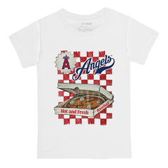 Los Angeles Angels Tiny Turnip Youth Pizza T-Shirt - White - MLB on Sale
