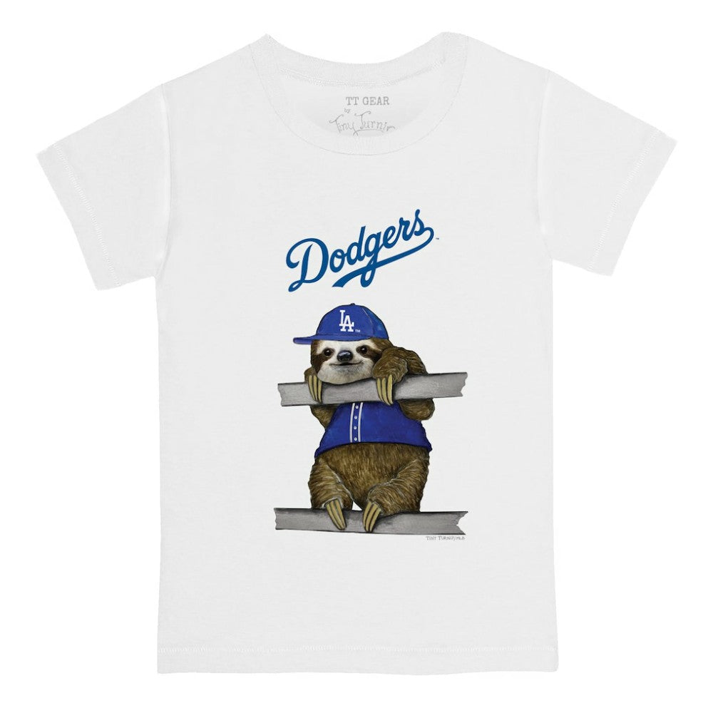 Los Angeles Dodgers Tiny Turnip Youth Sloth T-Shirt - White - MLB on Sale