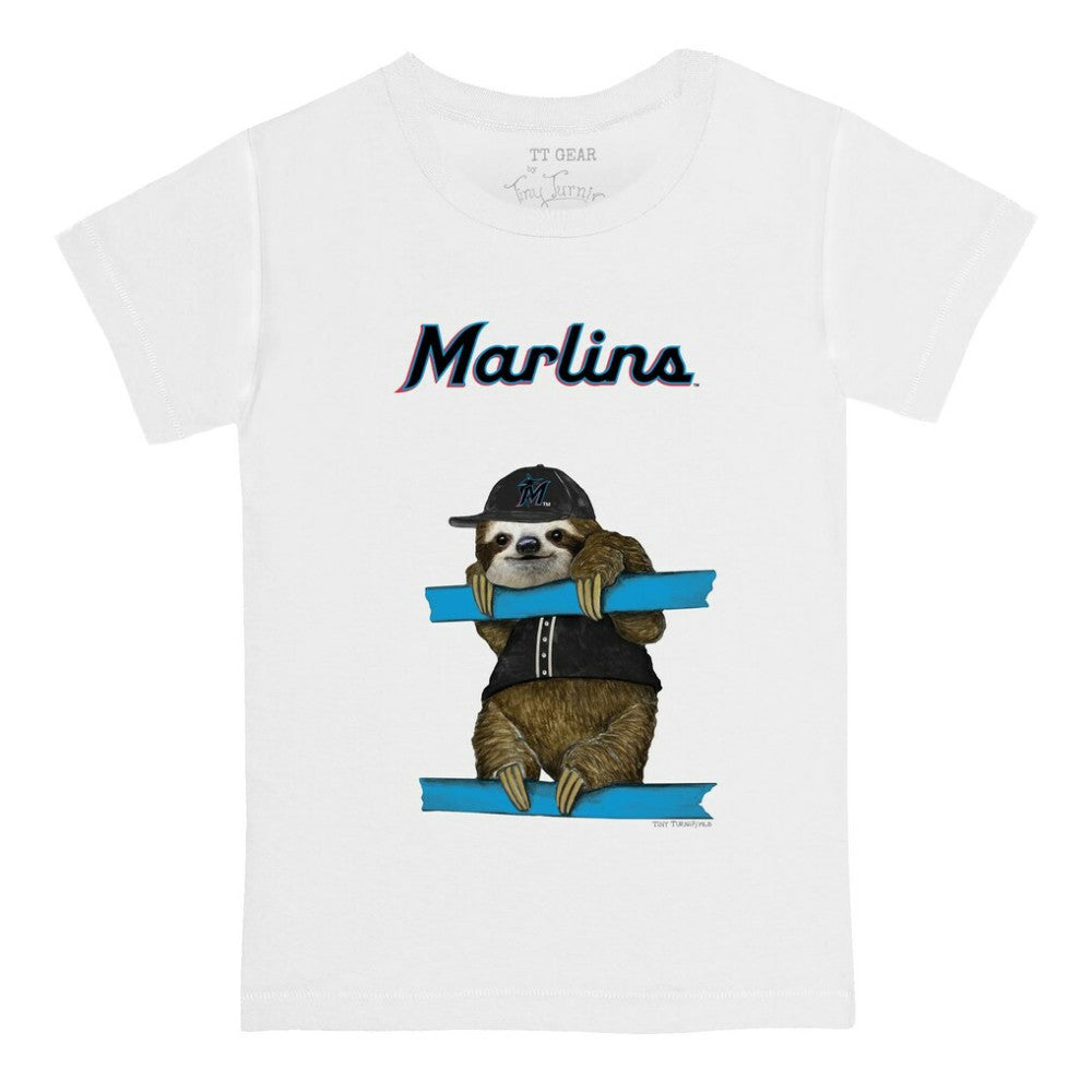 Miami Marlins Tiny Turnip Youth Sloth T-Shirt - White - MLB Lifestyle