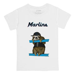 Miami Marlins Tiny Turnip Youth Sloth T-Shirt - White - MLB Lifestyle