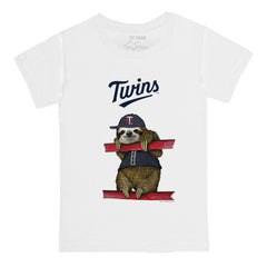 Minnesota Twins Tiny Turnip Youth Sloth T-Shirt - White - MLB on Sale