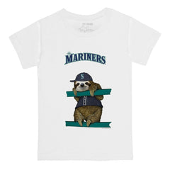 Seattle Mariners Tiny Turnip Youth Sloth T-Shirt - White - MLB Lifestyle
