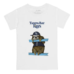 Tampa Bay Rays Tiny Turnip Youth Sloth T-Shirt - White - MLB Online