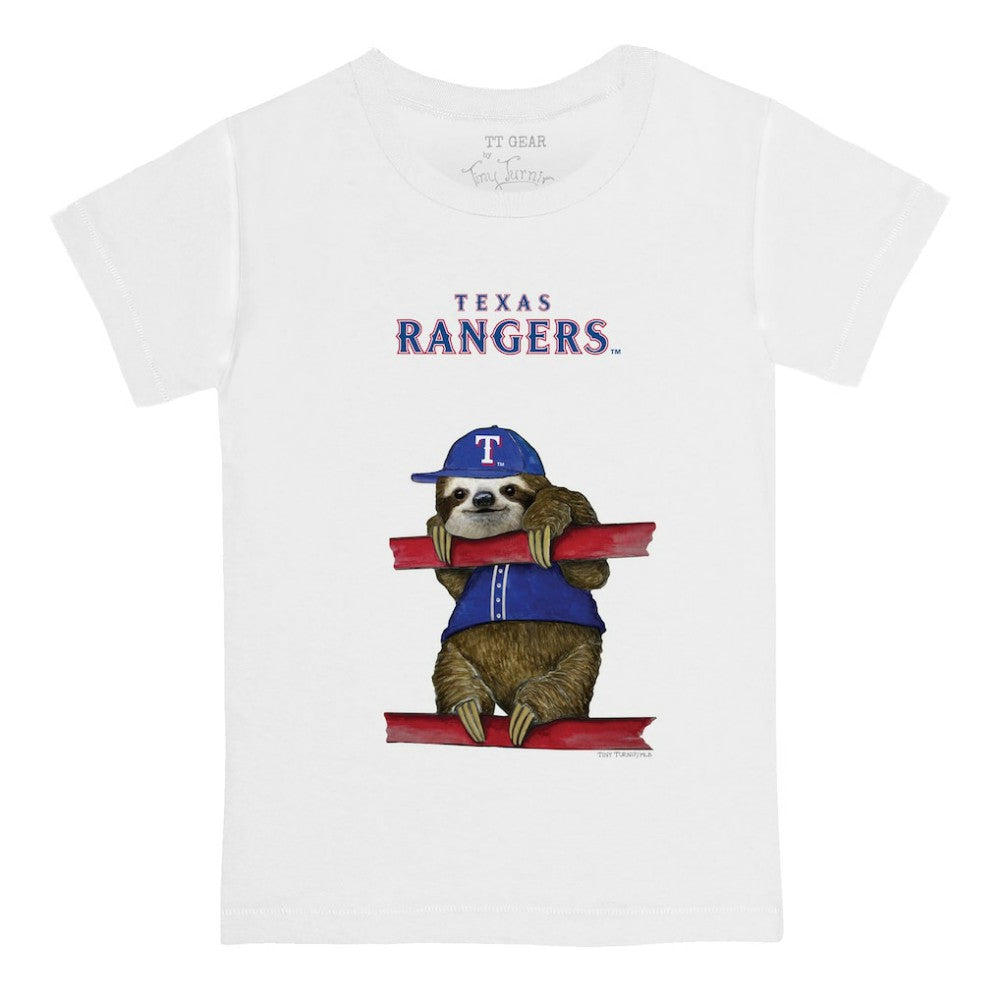 Texas Rangers Tiny Turnip Youth Sloth T-Shirt - White - MLB on Sale