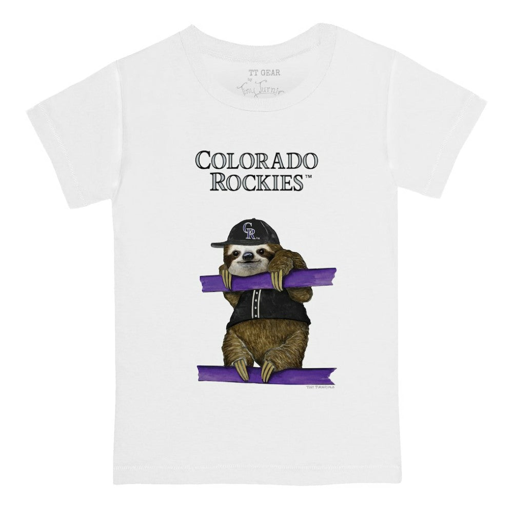 Colorado Rockies Tiny Turnip Youth Sloth T-Shirt - White - MLB Online