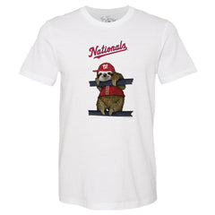 Washington Nationals Tiny Turnip Unisex Sloth T-Shirt - White - MLB Discount