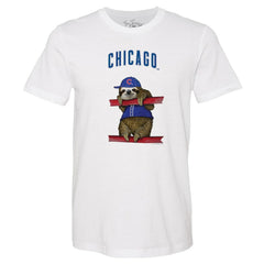 Chicago Cubs Tiny Turnip Unisex Sloth T-Shirt - White - MLB Discount