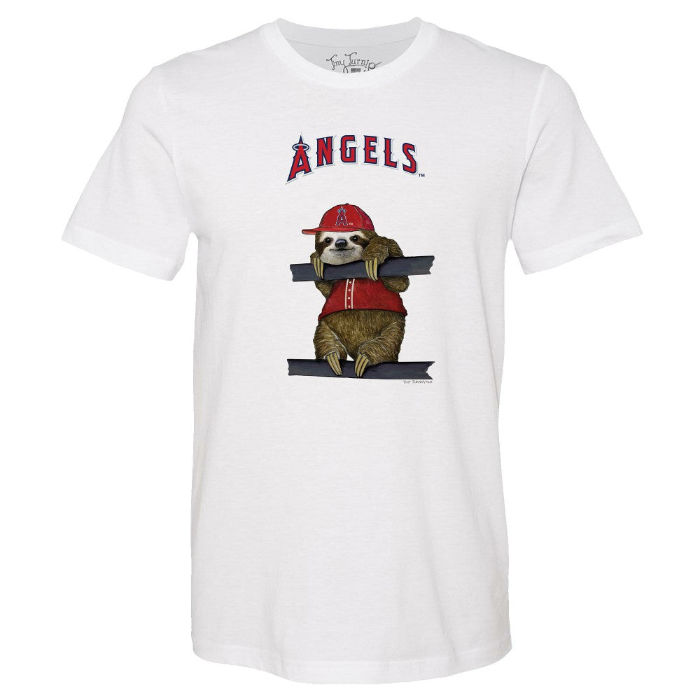 Los Angeles Angels Tiny Turnip Unisex Sloth T-Shirt - White - MLB on Sale