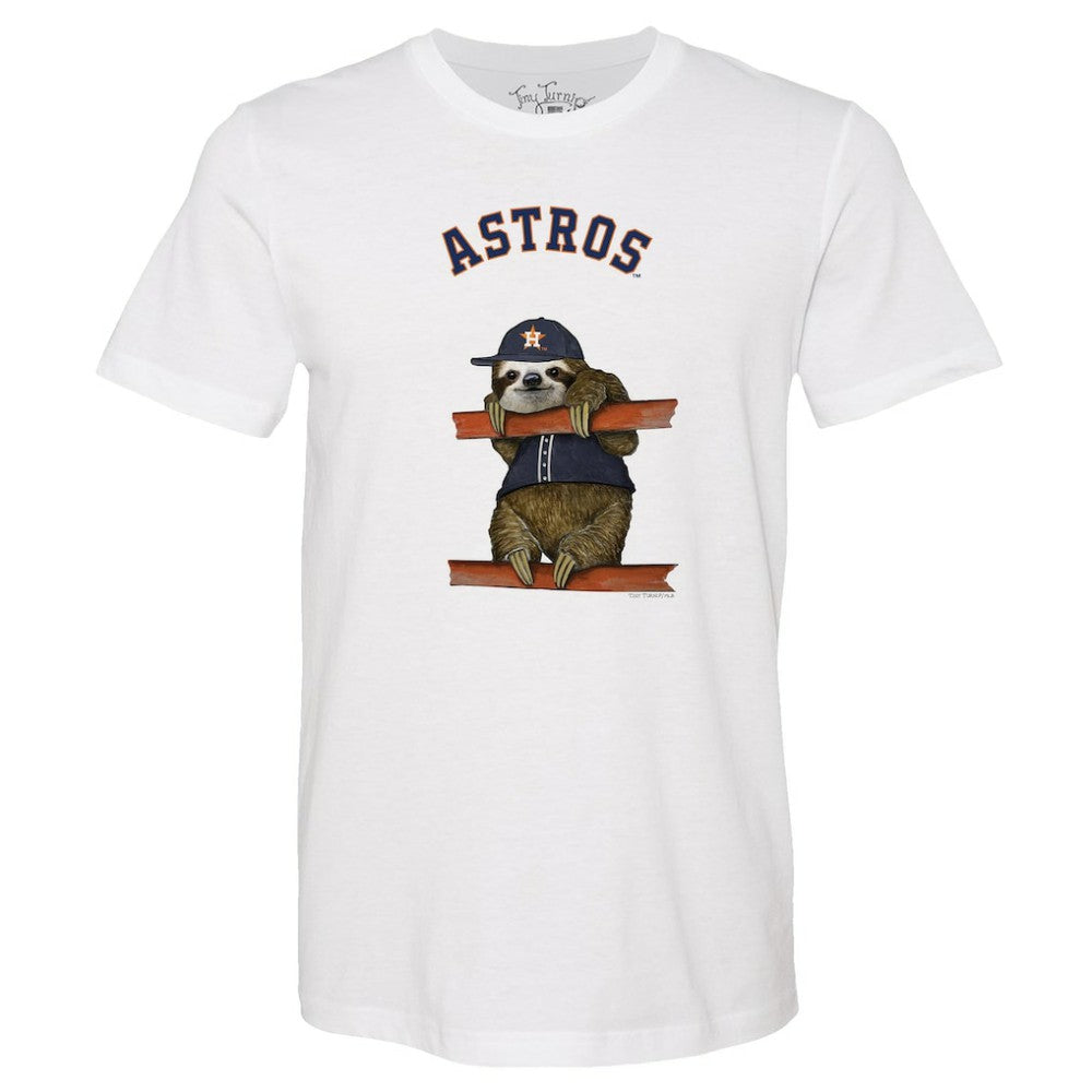 Houston Astros Tiny Turnip Unisex Sloth T-Shirt - White - MLB Online