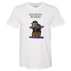 Colorado Rockies Tiny Turnip Unisex Sloth T-Shirt - White - MLB Sale