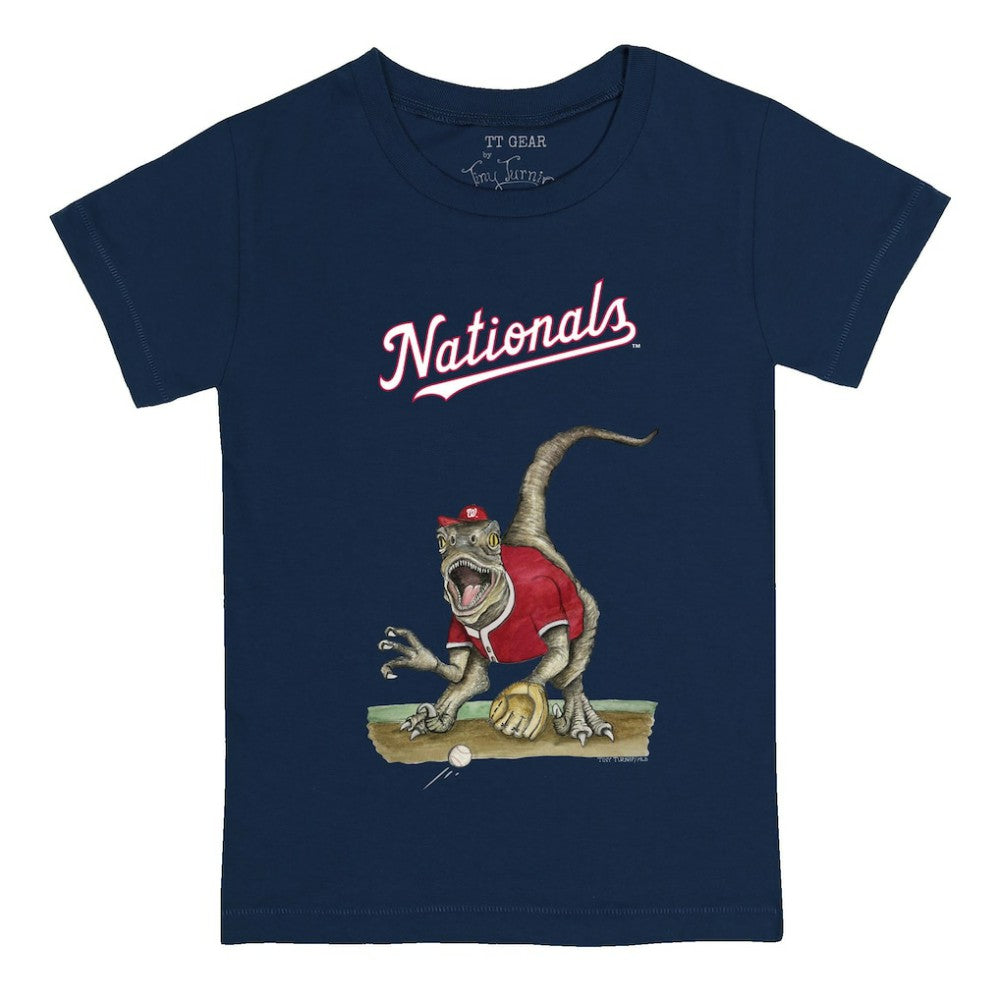 Washington Nationals Tiny Turnip Youth Velociraptor T-Shirt - Navy - MLB Sale