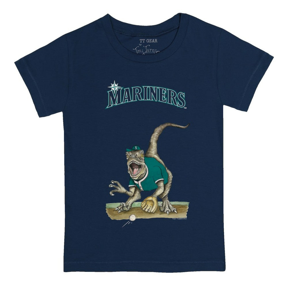 Seattle Mariners Tiny Turnip Youth Velociraptor T-Shirt - Navy - MLB Lifestyle