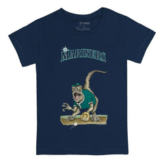 Seattle Mariners Tiny Turnip Youth Velociraptor T-Shirt - Navy - MLB Lifestyle