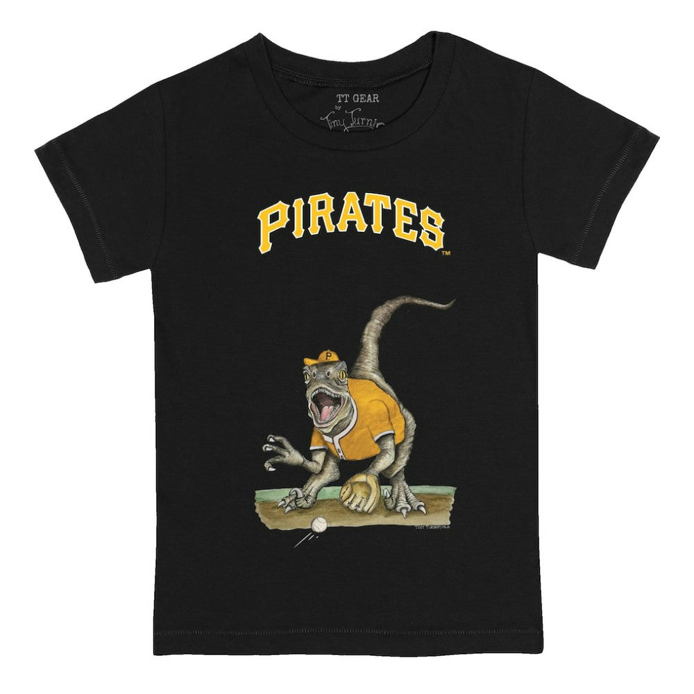Pittsburgh Pirates Tiny Turnip Youth Velociraptor T-Shirt - Black - MLB Discount