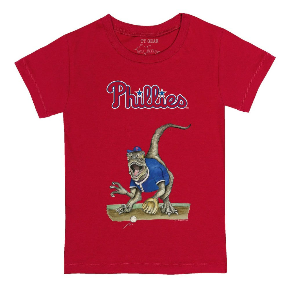 Philadelphia Phillies Tiny Turnip Youth Velociraptor T-Shirt - Red - MLB Online