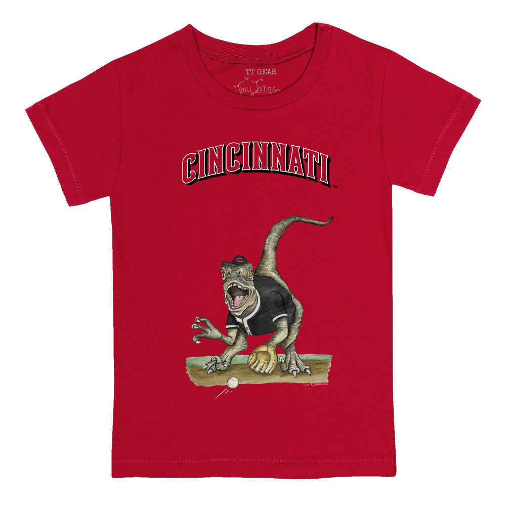 Cincinnati Reds Tiny Turnip Youth Velociraptor T-Shirt - Red - MLB Online