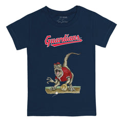 Cleveland Guardians Tiny Turnip Youth Velociraptor T-Shirt - Navy - MLB Discount