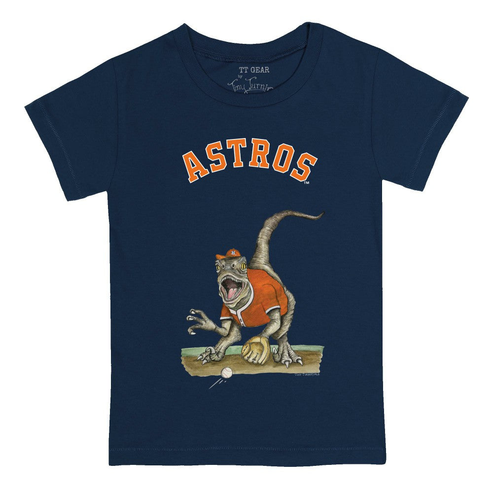 Houston Astros Tiny Turnip Youth Velociraptor T-Shirt - Navy - MLB Discount