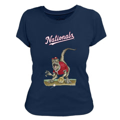 Washington Nationals Tiny Turnip Women's Velociraptor T-Shirt - Navy - MLB Lifestyle