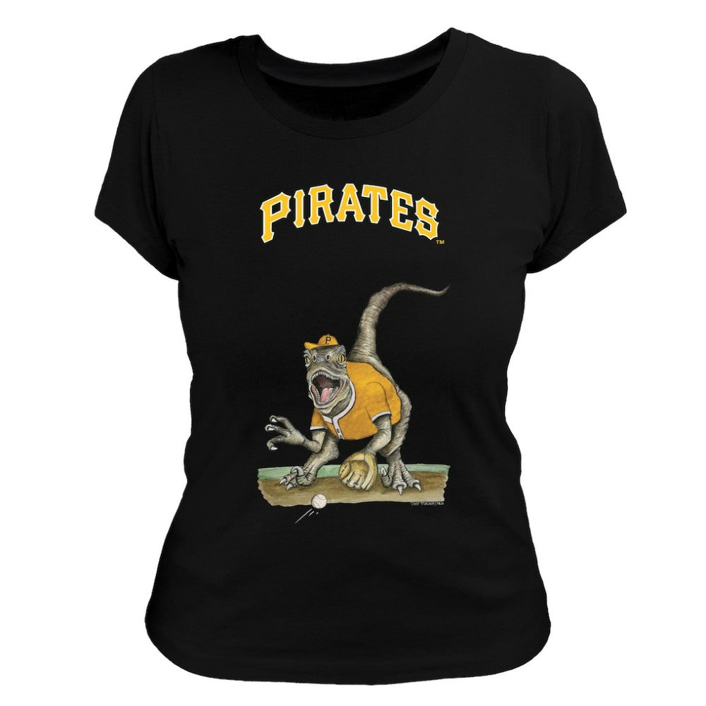 Pittsburgh Pirates Tiny Turnip Women's Velociraptor T-Shirt - Black - MLB Online