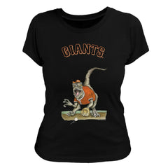 San Francisco Giants Tiny Turnip Women's Velociraptor T-Shirt - Black - MLB on Sale