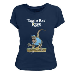 Tampa Bay Rays Tiny Turnip Women's Velociraptor T-Shirt - Navy - MLB Online