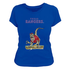 Texas Rangers Tiny Turnip Women's Velociraptor T-Shirt - Royal - MLB Lifestyle
