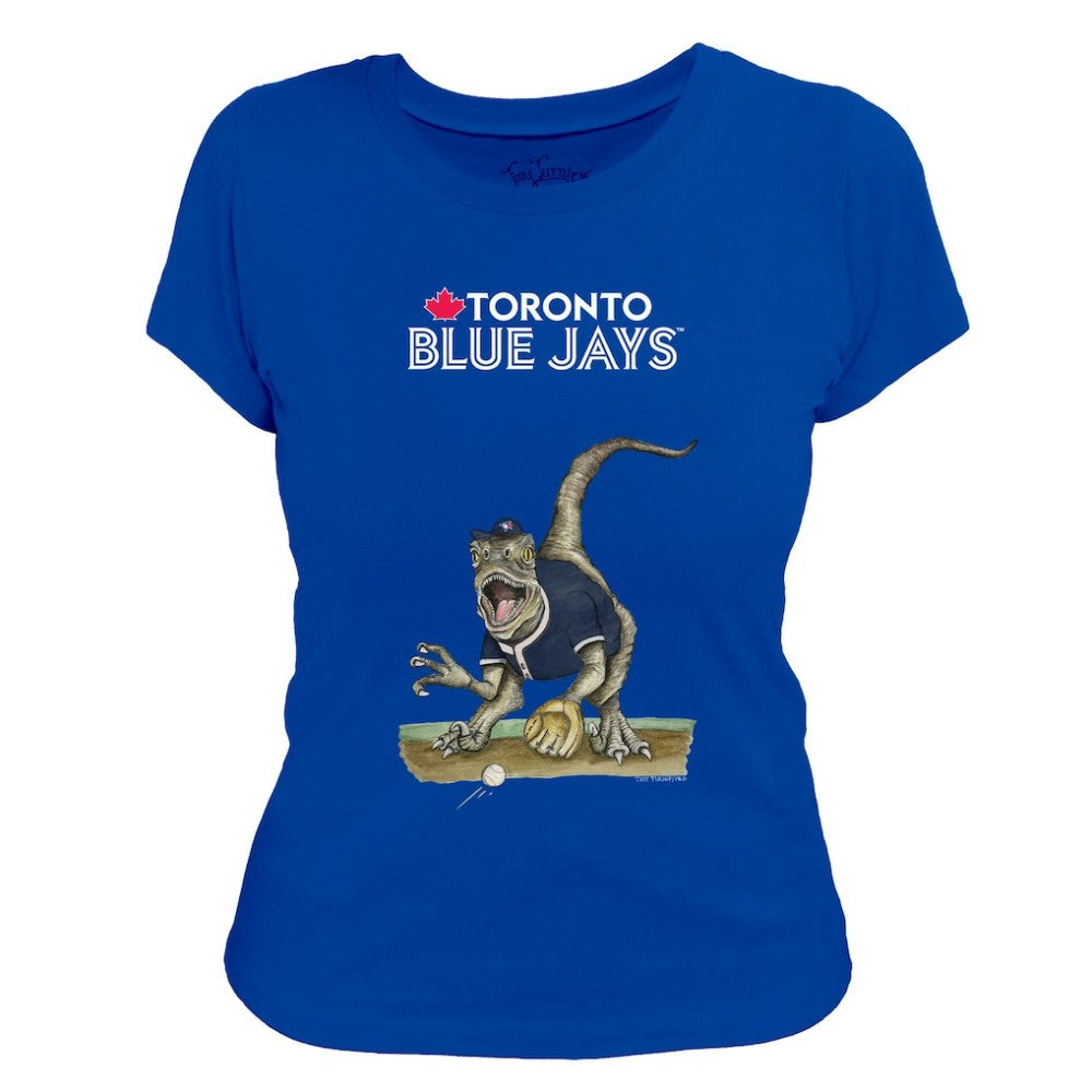 Toronto Blue Jays Tiny Turnip Women's Velociraptor T-Shirt - Royal - MLB Online