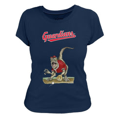 Cleveland Guardians Tiny Turnip Women's Velociraptor T-Shirt - Navy - MLB Lifestyle