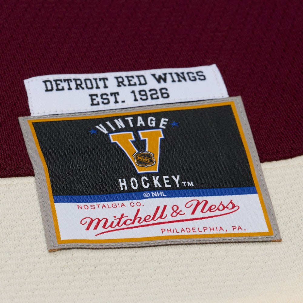 Detroit Red Wings Mitchell & Ness x Just Don Jersey Hoodie - Crimson - NHL 203159314
