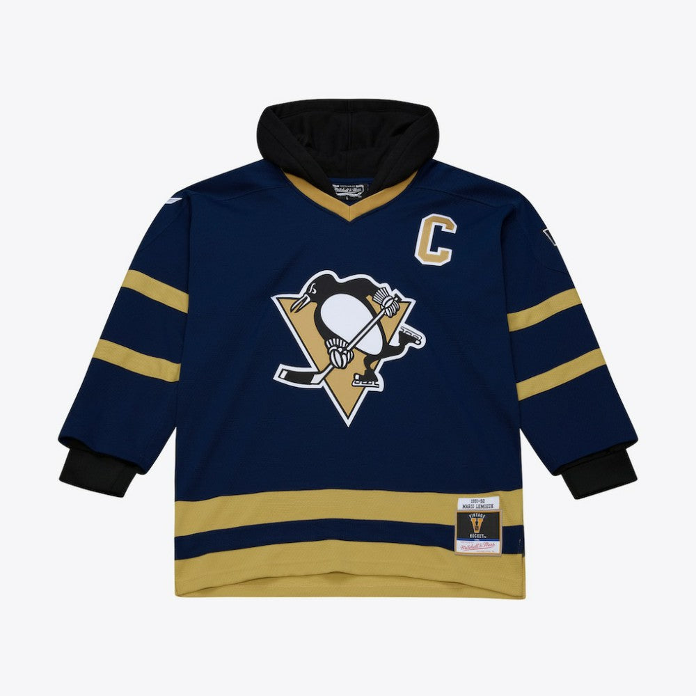 Pittsburgh Penguins Mitchell & Ness x Just Don Jersey Hoodie - Navy - NHL 203159317