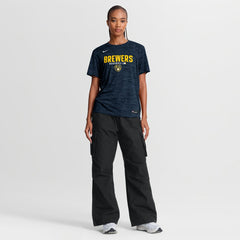 Milwaukee Brewers Nike Women's Authentic Collection Velocity Dri-FIT T-Shirt - Navy - Nike Online