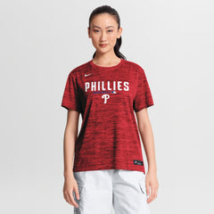 Philadelphia Phillies Nike Women's Authentic Collection Velocity Dri-FIT T-Shirt - Red - Nike Sale