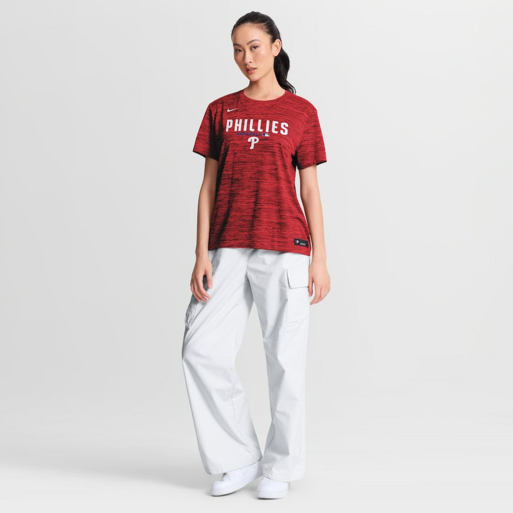 Philadelphia Phillies Nike Women's Authentic Collection Velocity Dri-FIT T-Shirt - Red - Nike Sale