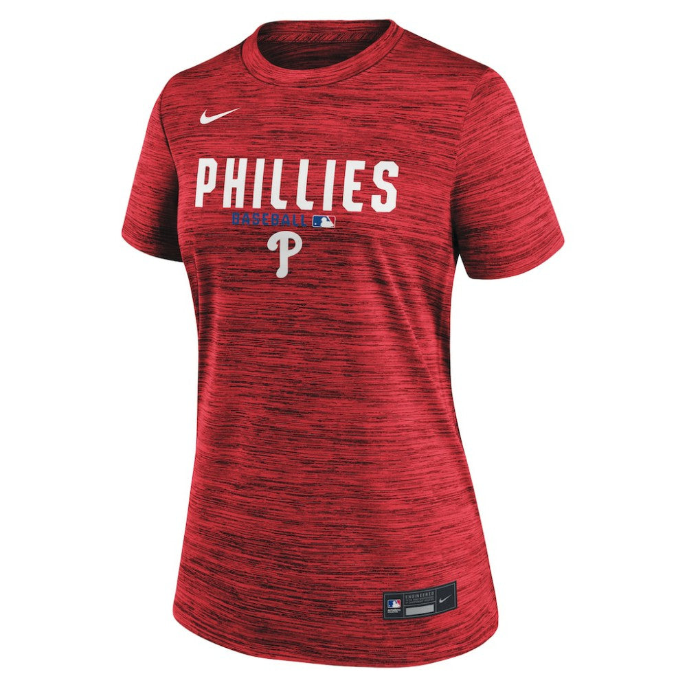 Philadelphia Phillies Nike Women's Authentic Collection Velocity Dri-FIT T-Shirt - Red - Nike Sale