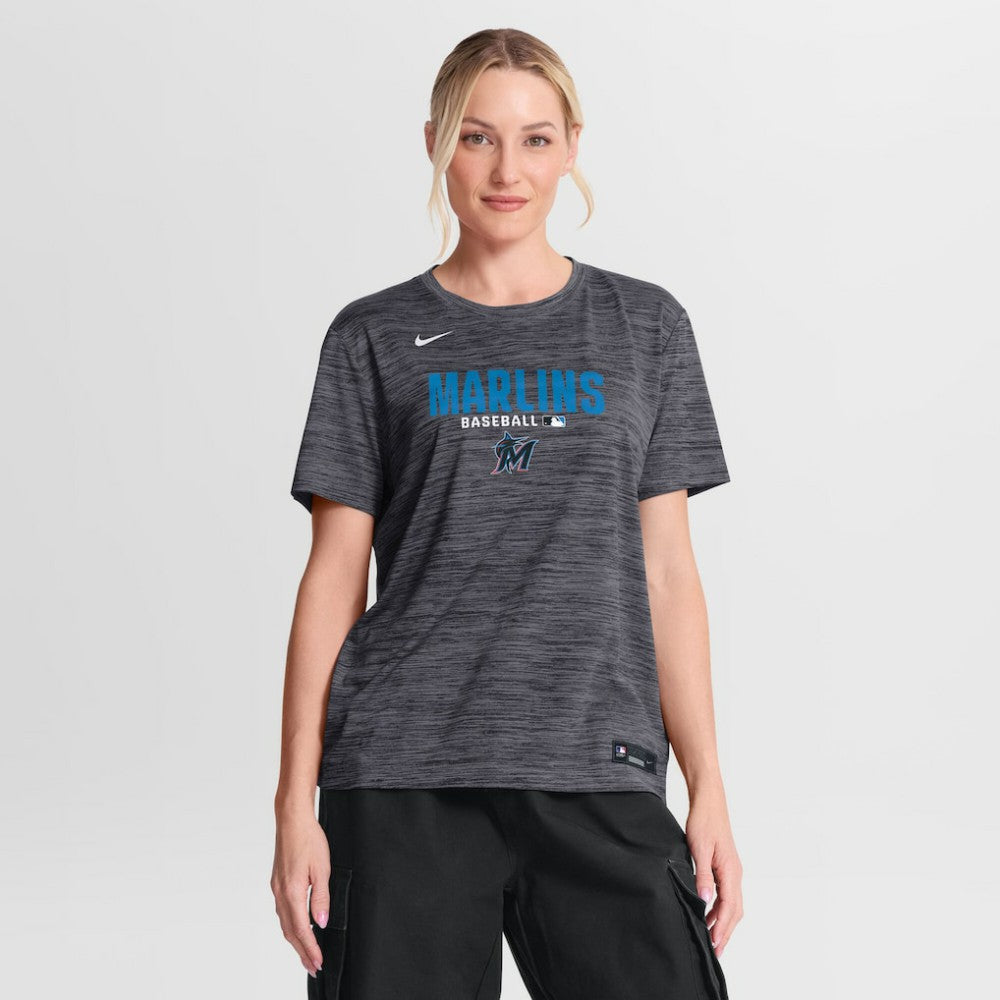 Miami Marlins Nike Women's Authentic Collection Velocity Dri-FIT T-Shirt - Black - Nike Online