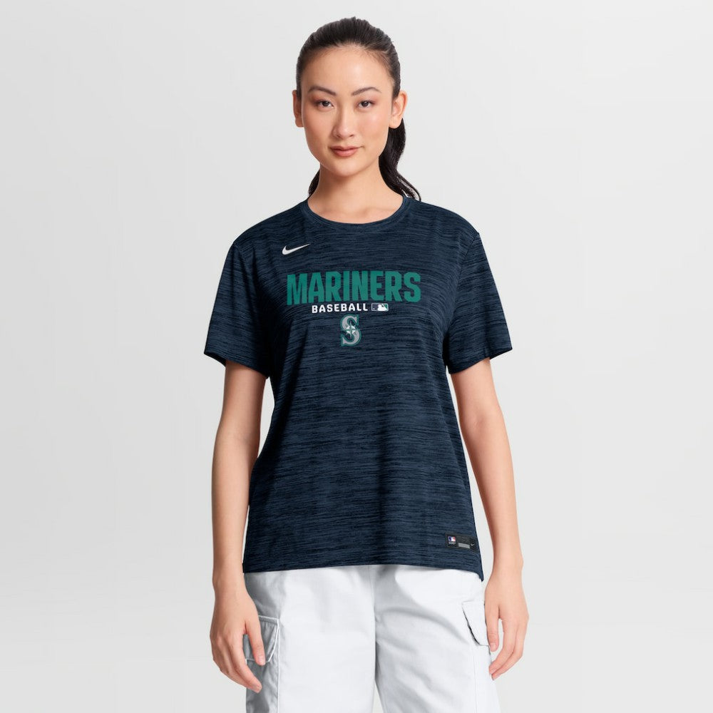 Seattle Mariners Nike Women's Authentic Collection Velocity Dri-FIT T-Shirt - Navy - Nike Online