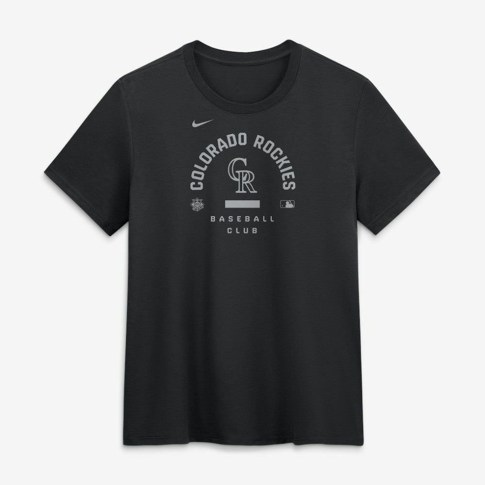 Colorado Rockies Nike Women's Authentic Collection Early Work Tri-Blend Dri-FIT T-Shirt - Black - Nike on Sale