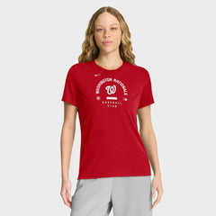 Washington Nationals Nike Women's Authentic Collection Early Work Tri-Blend Dri-FIT T-Shirt - Red - Nike Lifestyle