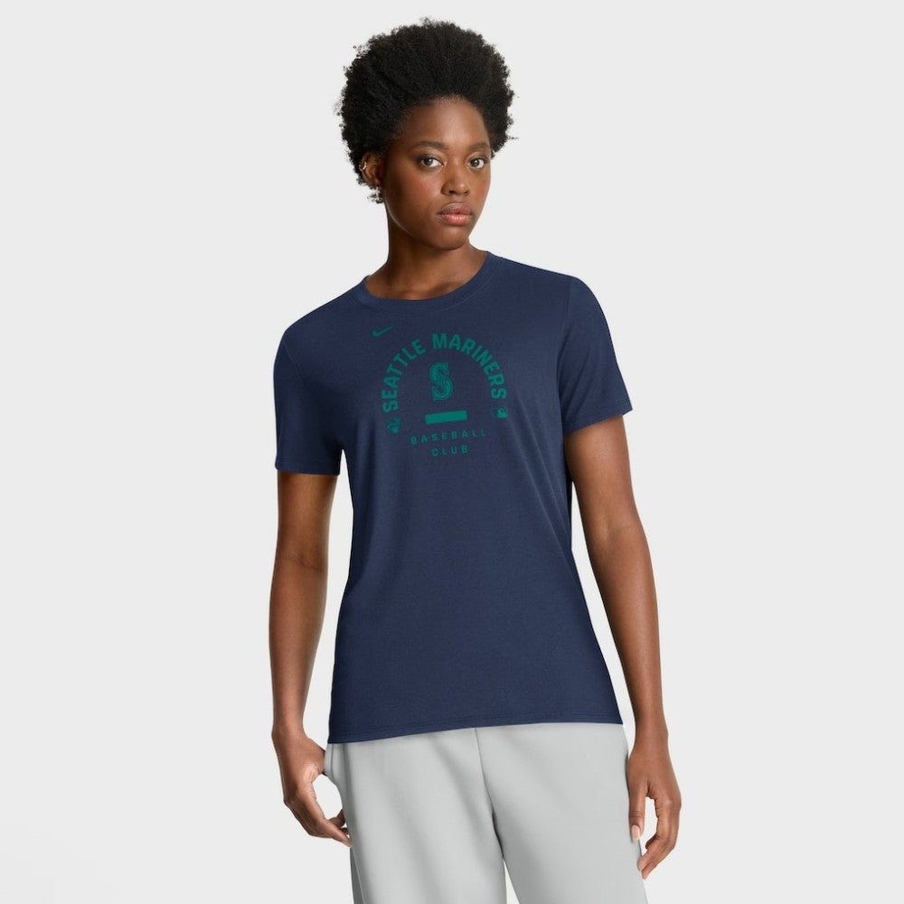 Seattle Mariners Nike Women's Authentic Collection Early Work Tri-Blend Dri-FIT T-Shirt - Navy - Nike Discount