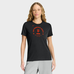 San Francisco Giants Nike Women's Authentic Collection Early Work Tri-Blend Dri-FIT T-Shirt - Black - Nike on Sale