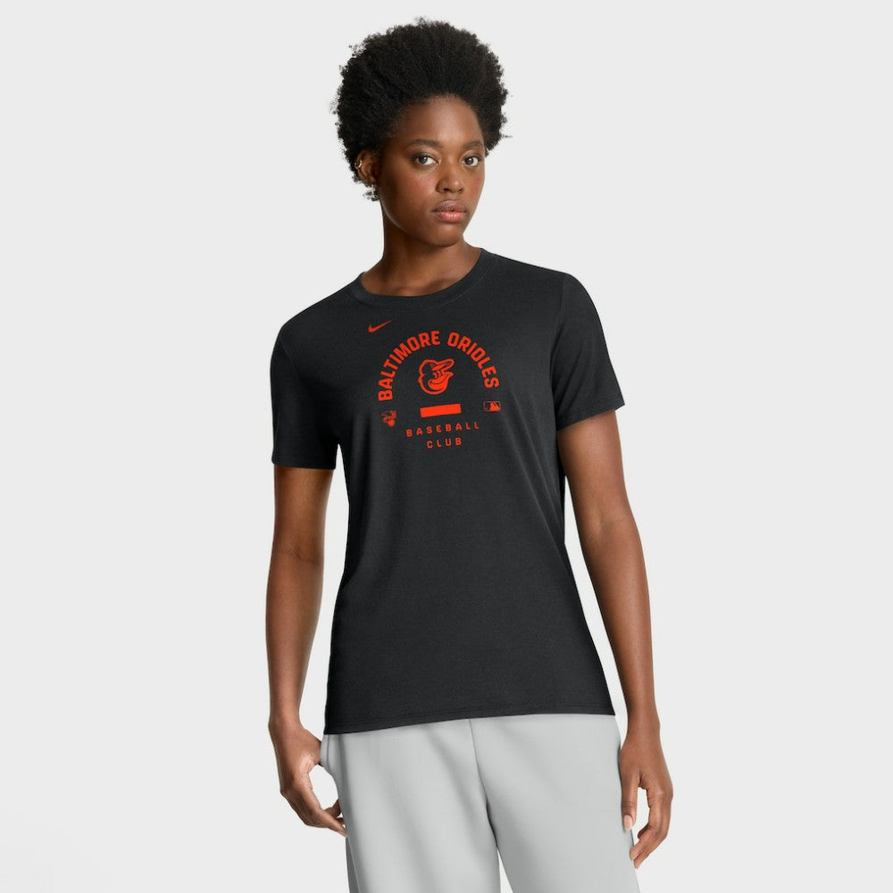 Baltimore Orioles Nike Women's Authentic Collection Early Work Tri-Blend Dri-FIT T-Shirt - Black - Nike Discount
