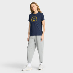 Milwaukee Brewers Nike Women's Authentic Collection Early Work Tri-Blend Dri-FIT T-Shirt - Navy - Nike Lifestyle