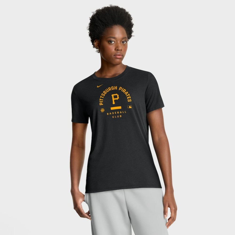 Pittsburgh Pirates Nike Women's Authentic Collection Early Work Tri-Blend Dri-FIT T-Shirt - Black - Nike Discount