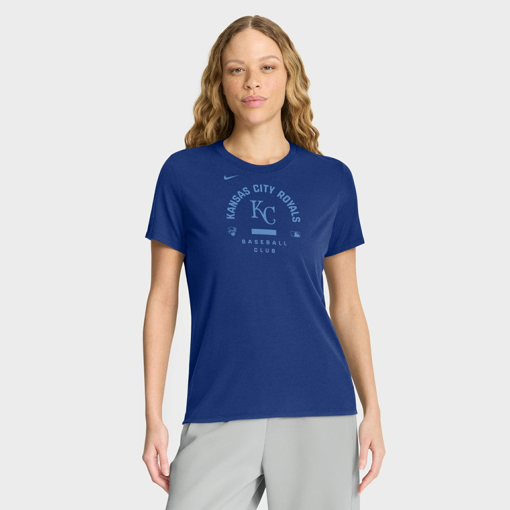 Kansas City Royals Nike Women's Authentic Collection Early Work Tri-Blend Dri-FIT T-Shirt - Royal - Nike on Sale