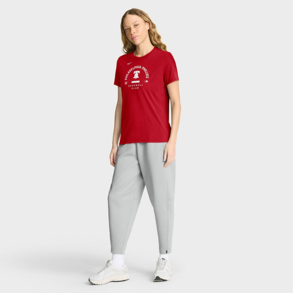 Philadelphia Phillies Nike Women's Authentic Collection Early Work Tri-Blend Dri-FIT T-Shirt - Red - Nike Lifestyle