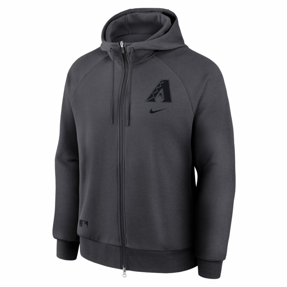Arizona Diamondbacks Nike Authentic Collection Player Raglan Dri-FIT Full-Zip Hoodie - Anthracite - Nike Lifestyle