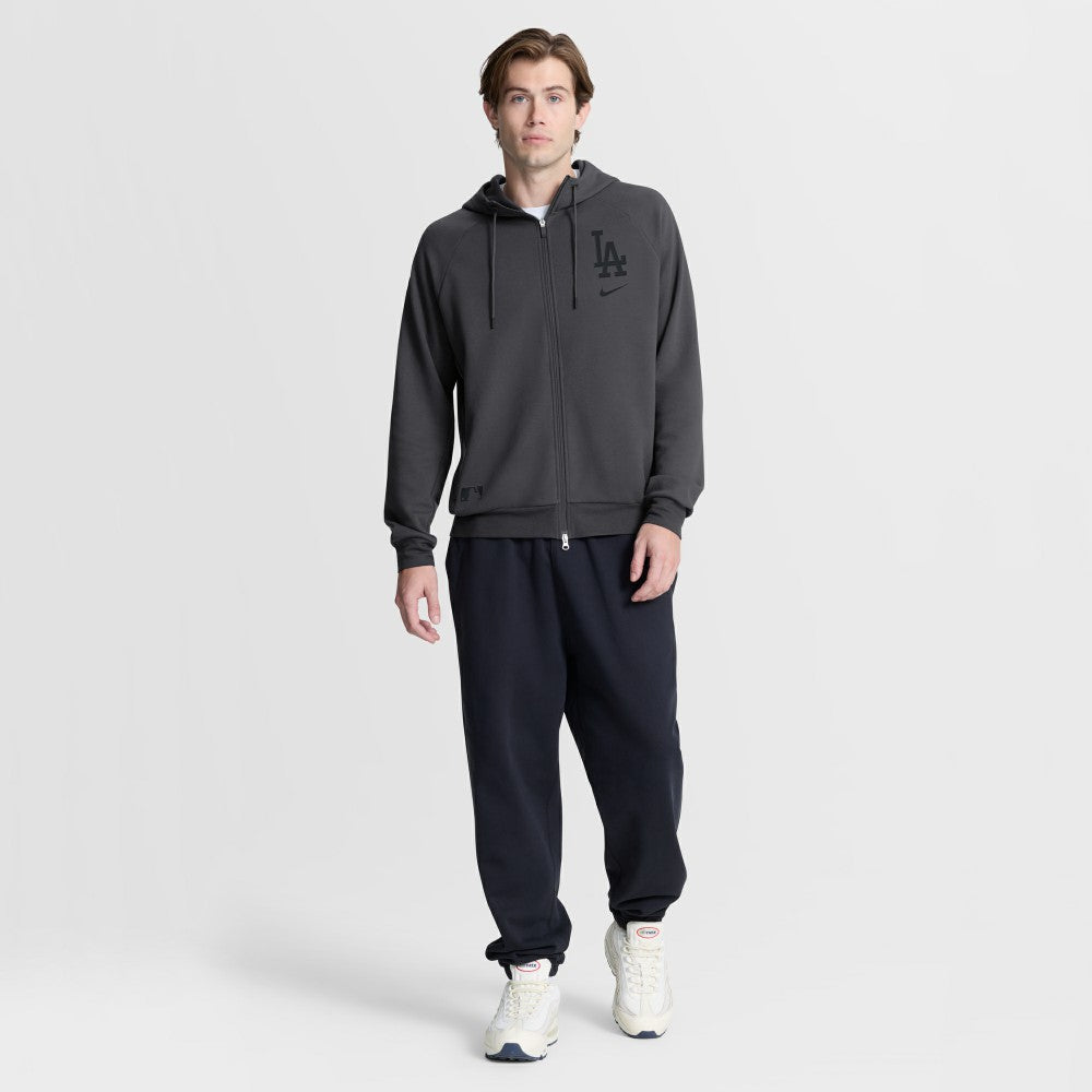 Los Angeles Dodgers Nike Authentic Collection Player Raglan Dri-FIT Full-Zip Hoodie - Anthracite - Nike Discount