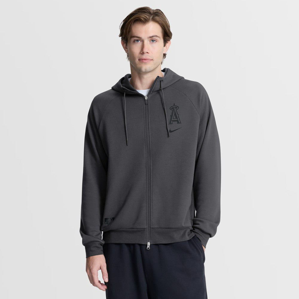 Los Angeles Angels Nike Authentic Collection Player Raglan Dri-FIT Full-Zip Hoodie - Anthracite - Nike Sale