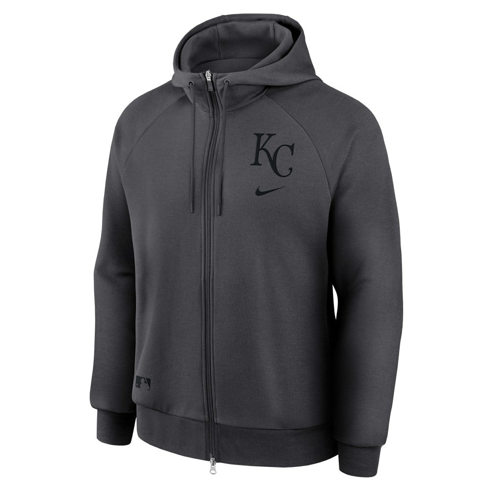 Kansas City Royals Nike Authentic Collection Player Raglan Dri-FIT Full-Zip Hoodie - Anthracite - Nike Discount